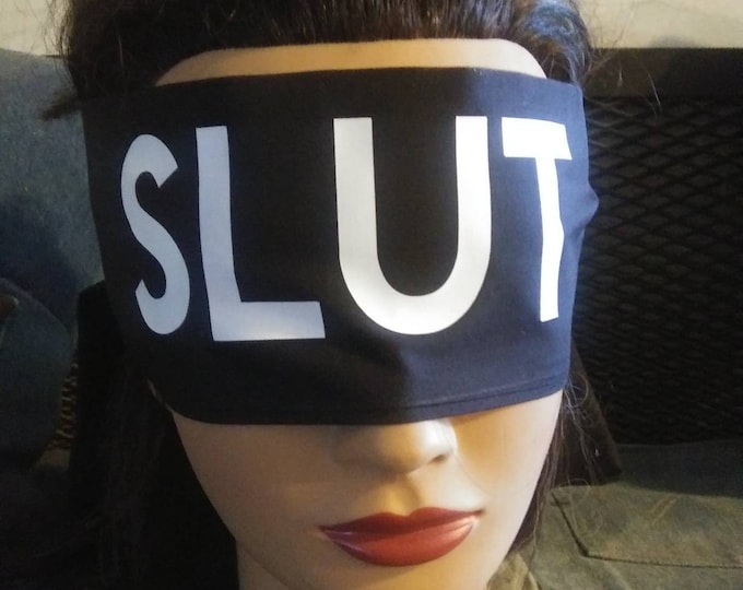 Kinky Freaky Sex Black Blindfold Slut Whore Use Me Fuck Me Etsy