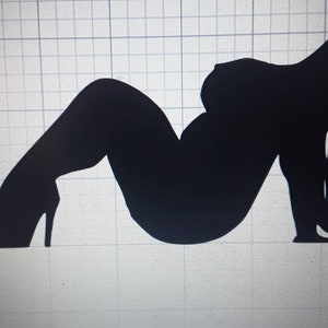 Chubby Fat Tire Flap Girl Window Decal Sticker
