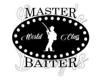 World Class Master Baiter Fishing Pole SVG Instant Download File Decal Image