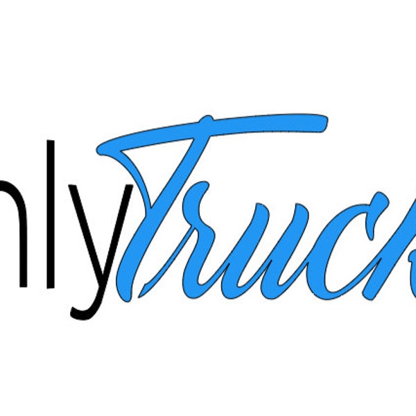 Only Trucks Decal Window Truck Sticker Design