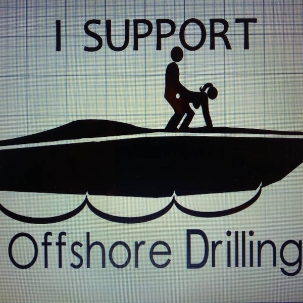 I Support Offshore Drilling Hardhat Truck Car Window Decal Sticker