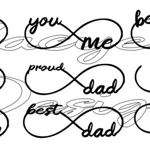 Infinity Symbol Zeichen SVG Stolz Beste Mama Papa Du Mich Leer Sofortdatei