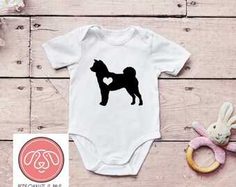 Cute Baby Bodysuit With Sushi Shiba Inu Akita Inu Kawaii Art 100/% Cotton SHIBA AKITA ONESIE Bella+Canvas