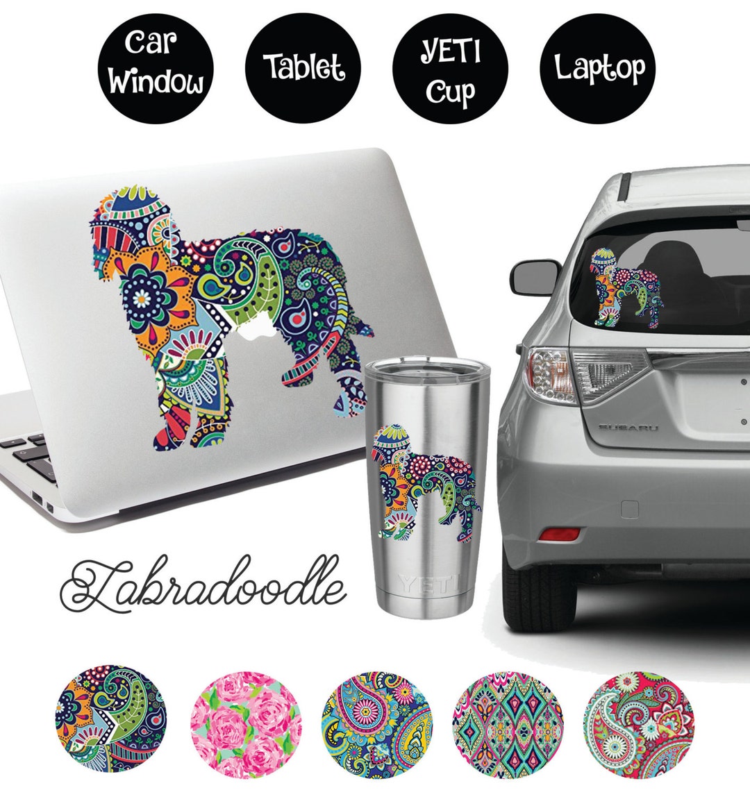 Personalized Labradoodle Decal, Car and Laptop Vinyl Sticker - Etsy