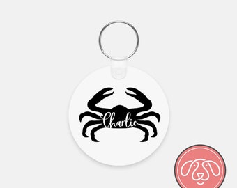 Personalized Crab Keychain