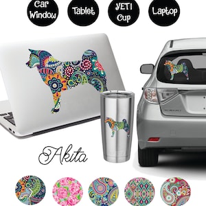 Akita Decal: Personalized Vinyl Dog Breed Sticker
