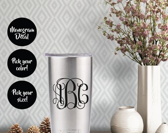 Vine Monogram Decal