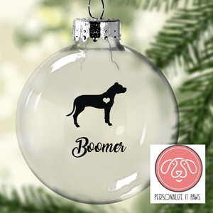 Enfeite de Natal Dogo Argentino