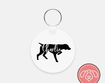 Personalized GERMAN SHORTHAIRED POINTER Dog Keychain