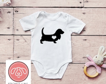 Traje corporal infantil Basset Hound