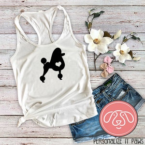 Poodle Dog Mom Ladies Tank Top
