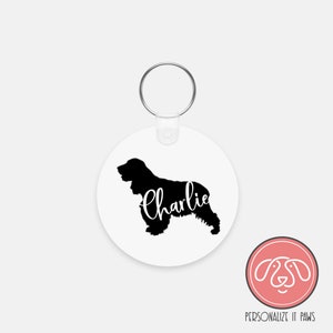 Personalized English Cocker Spaniel Dog Keychain