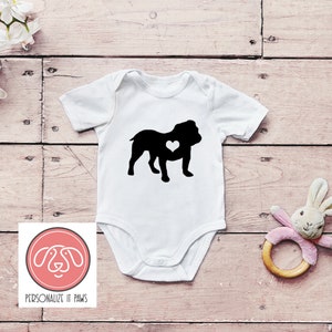 English Bulldog  infant body suit