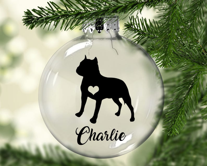 Pitbull Christmas Ornament - Etsy