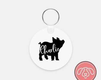 Personalized Piglet Keychain