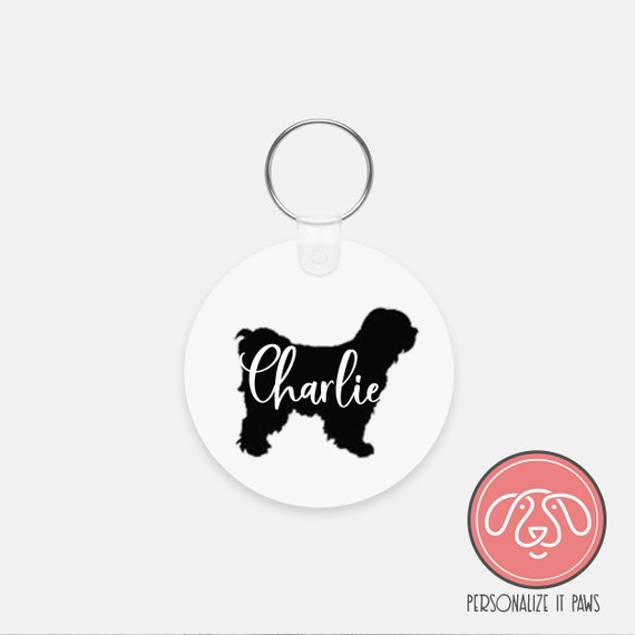 Personalized Tibetan Terrier Dog Keychain