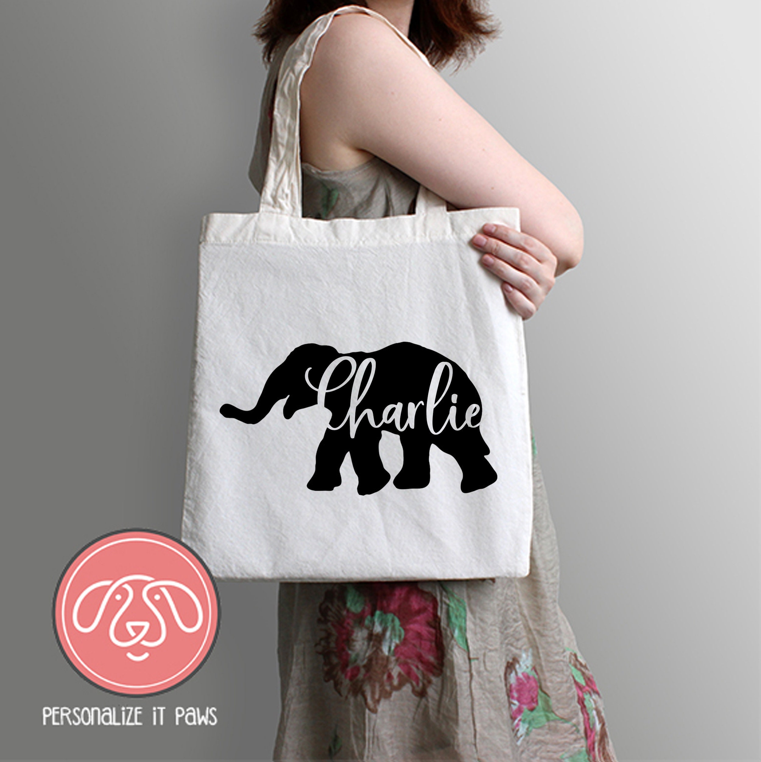 ELEPHANT SHOPPING BAG Elephant Tote Bag Hand Painted Bag -  Israel