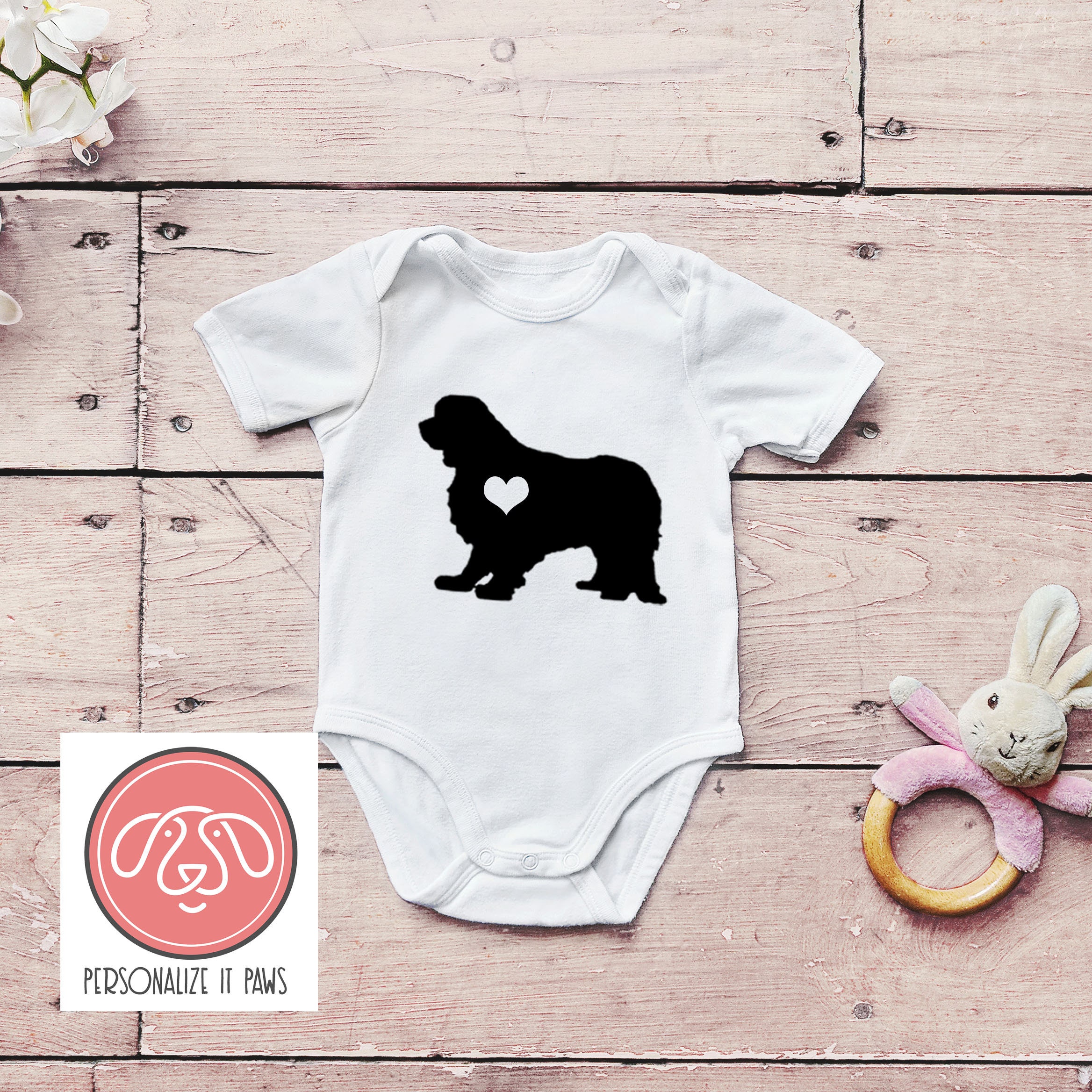 Cavalier King Charles Spaniel  infant body suit