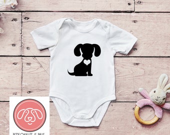 Dog  infant body suit