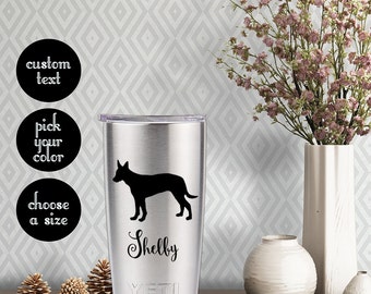 Dutch Shepherd Vinyl Decal, Personalized Dog Silhouette