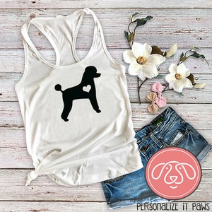 Poodle Dog Mom Ladies Tank Top