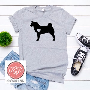 akita Heart Dog T-Shirt
