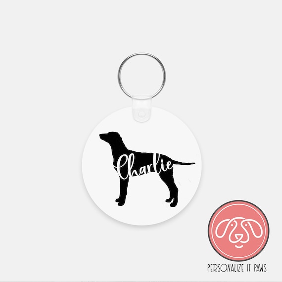 Personalized Curley Coated Retriever Dog Keychain