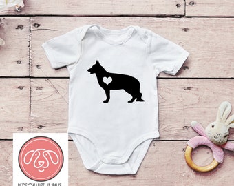 German Shepherd  infant body suit