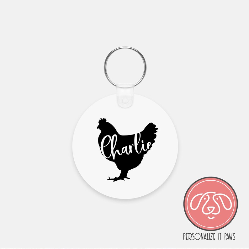 Personalized Hen Keychain