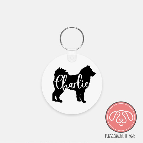 Personalized Alaskan malamute  Keychain