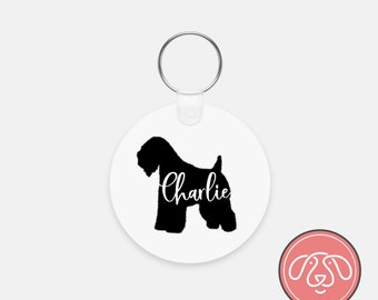 Personalized Soft Coated Wheaten Dog Keychain