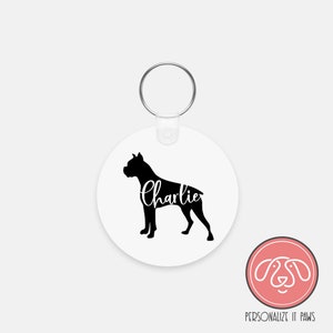 Personalized Pitbull Dog Keychain