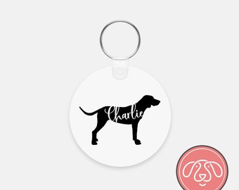 Personalized redbone coon hound Dog Keychain