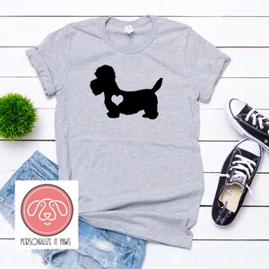 dandie dinmont terrier Heart Dog T-Shirt