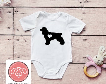 Cocker Spaniel  infant body suit