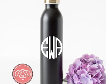 Monogram Initial Decal - Round