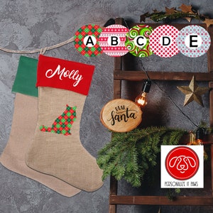 Cat Sitting Long Hair Personalized Stocking