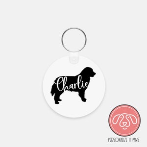 Personalized Bernese Mountain Dog Keychain