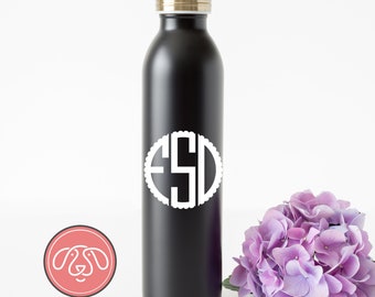 Monogram Initial Decal - Scalloped