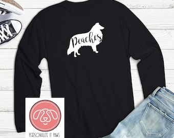 Grobes Collie Langarm T-Shirt