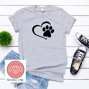 heart and Paw Dog T-Shirt