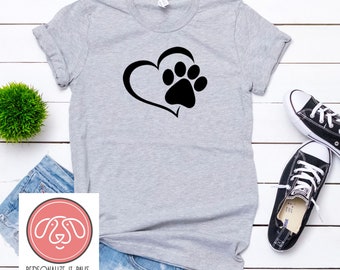 heart and Paw Dog T-Shirt
