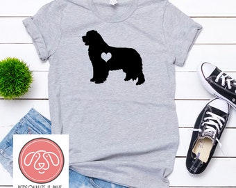 Newfoundland Heart Dog T-Shirt