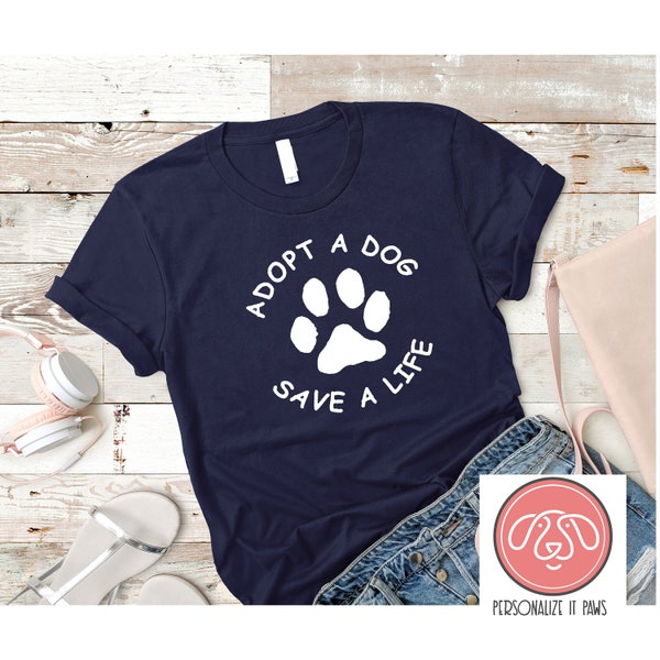 Adopt a dog t-shirt