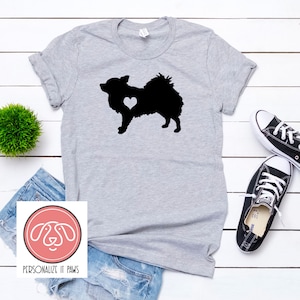 Long Haired Chihuahua Heart Dog T-Shirt