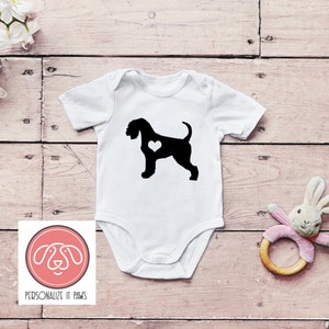 giant schnauzer natural  infant body suit
