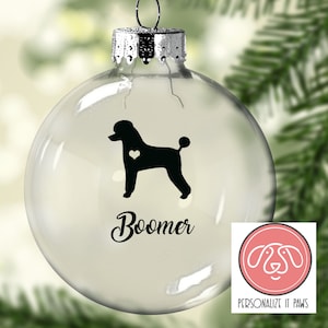 Poodle Christmas Ornament
