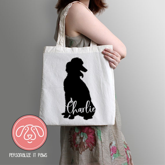 Poodle Personalized Tote Bag Etsy UK