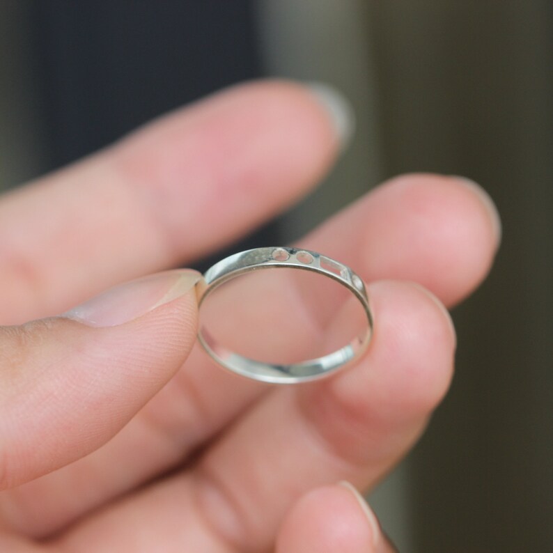 stackable ring Custom Morse Code RING,Personalized Secret Message Ring,sterling silver love ring,initial ring,Secret love ring