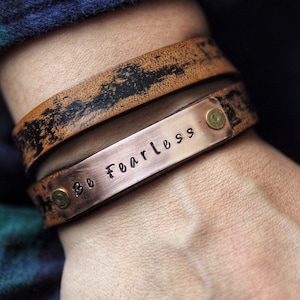 Personalized Mens Leather Wrap Bracelet,Wrap Leather Bracelet, Double Wrap Bracelet,Leather Bracelet for Men,Men&#39;s Jewelry